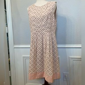 Eliza J Blush Pink Lace Lined Dress Size 12 Pleated, Shower